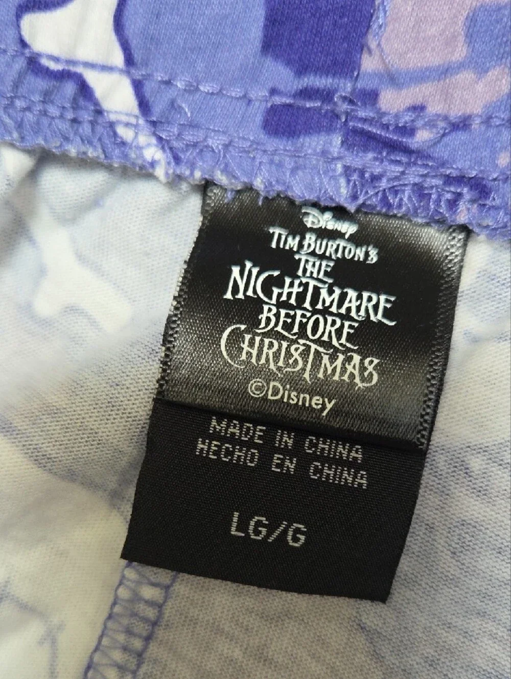 (#3C) Disney Purple Camouflage Skull-Print Pajama Pants - Picture 2 of 6